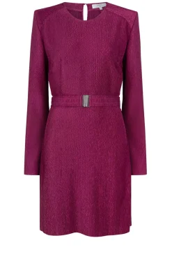 Hot Dante 6 Shiny Jacquard Dress Arone | Bordeaux... | | Little Soho