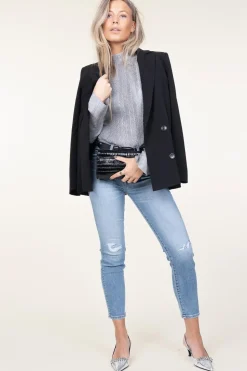 Shop Dante 6 Shiny Jacquard Top Liz | Silver... | | Little Soho