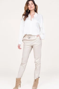 Outlet Kocca Shiny Viscose Blouse Geo | White... | | Little Soho