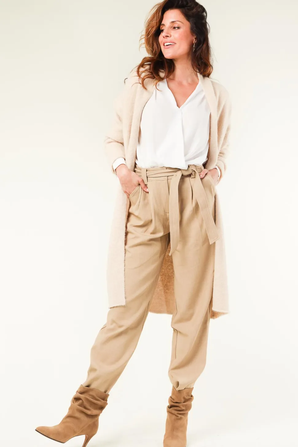 Shop Toral Short Suede Boots Faber | Beige... | | Little Soho