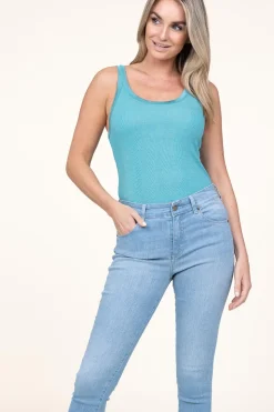 Clearance CC Heart Silk Rib Top Faith | Blue... | | Little Soho