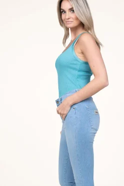 Clearance CC Heart Silk Rib Top Faith | Blue... | | Little Soho