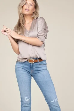 Shop Dante 6 Silk Top Cascais | Taupe... | | Little Soho