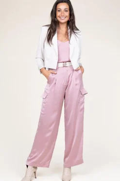 Best Sale ba&sh Silk Top With Lace Clarisse | Pink... | | Little Soho