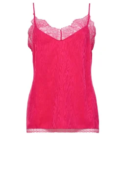 Online Berenice Silk Top With Lace Taylor | Pink... | | Little Soho