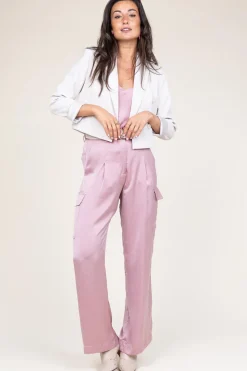 Shop ba&sh Silk Trousers Cary | Pink... | | Little Soho