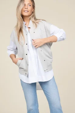 New D-ETOILES CASIOPE Sleeveless Bomber With Lurex Geveva | Natural... | | Little Soho