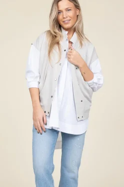 New D-ETOILES CASIOPE Sleeveless Bomber With Lurex Geveva | Natural... | | Little Soho