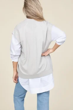 New D-ETOILES CASIOPE Sleeveless Bomber With Lurex Geveva | Natural... | | Little Soho