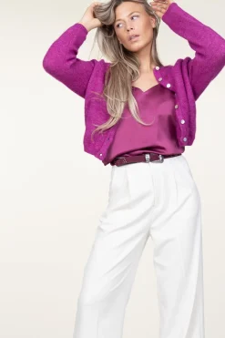 Cheap American Vintage Soft Alpaca Cardigan Vitow | Purple... | | Little Soho