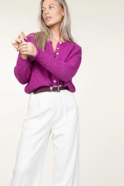 Cheap American Vintage Soft Alpaca Cardigan Vitow | Purple... | | Little Soho