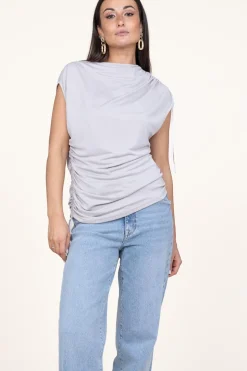 Outlet Dante 6 Soft Asymmetrical Modal Mix Top Elin | Natural... | | Little Soho