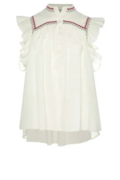 Fashion Devotion Soft Cotton Top With Embroidery Amarilis | Natural... | | Little Soho