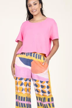 Store American Vintage Soft Cropped Top Hapylife | Pink... | | Little Soho