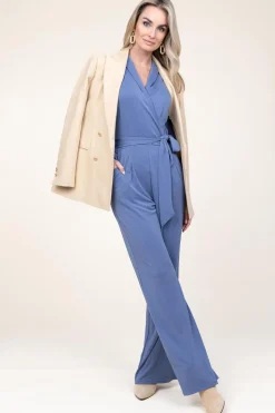 Fashion Aaiko Soft Modal Jumpsuit Rodas | Blue... | | Little Soho