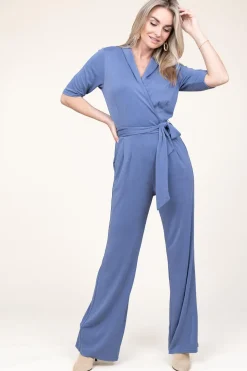 Fashion Aaiko Soft Modal Jumpsuit Rodas | Blue... | | Little Soho