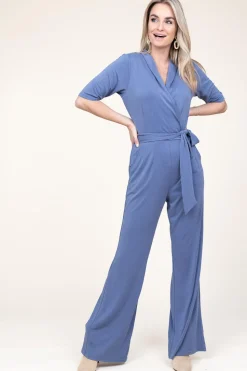 Fashion Aaiko Soft Modal Jumpsuit Rodas | Blue... | | Little Soho