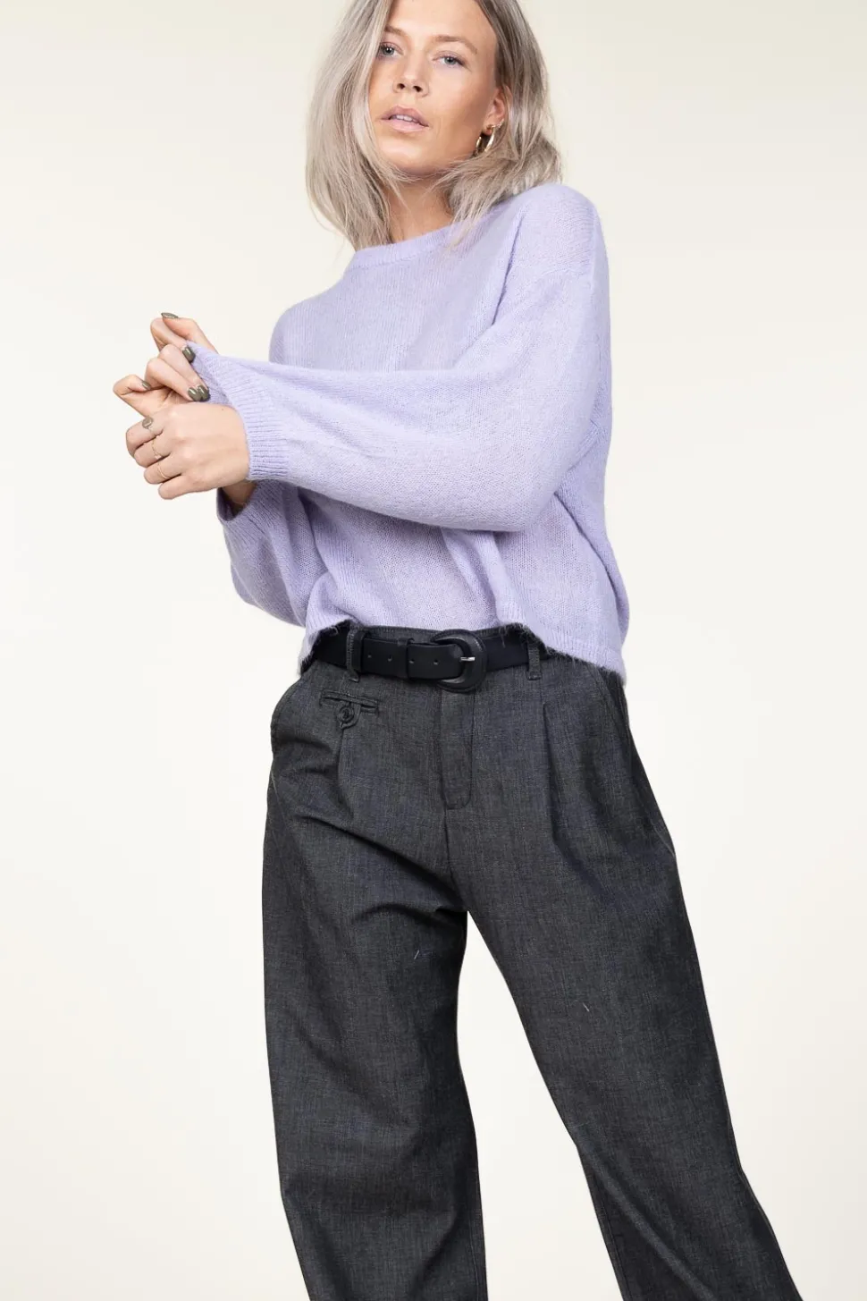 Sale Dante 6 Soft Openback Alpaca Sweater Ullysa | Purple... | | Little Soho