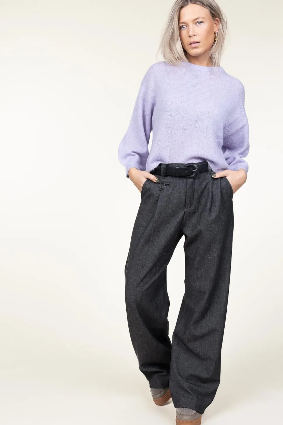 Sale Dante 6 Soft Openback Alpaca Sweater Ullysa | Purple... | | Little Soho