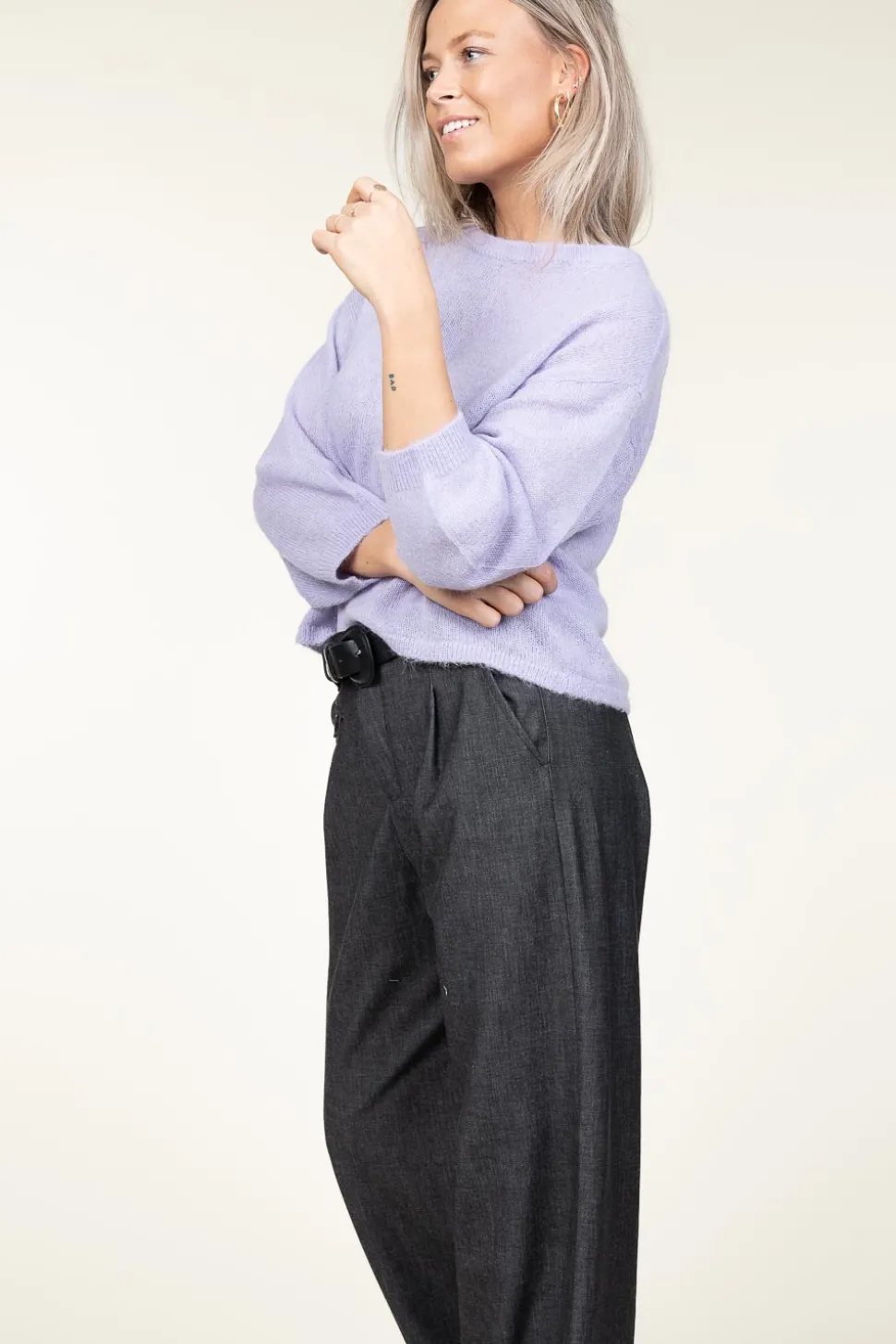 Sale Dante 6 Soft Openback Alpaca Sweater Ullysa | Purple... | | Little Soho