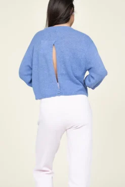 Fashion Dante 6 Soft Openback Alpaca Sweater Ullysa | Blue... | | Little Soho