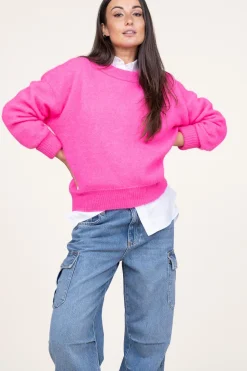 Clearance American Vintage Soft Oversized Alpaca Sweater Vitow | Pink... | | Little Soho