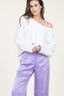 New American Vintage Soft Oversized Sweater Hapylife | White... | | Little Soho