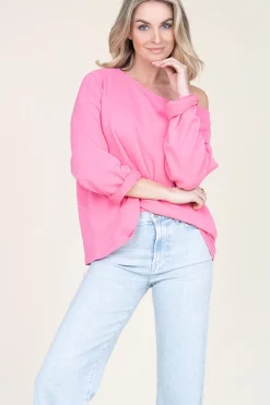 Store American Vintage Soft Oversized Sweater Hapylife | Pink... | | Little Soho