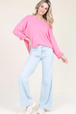 Store American Vintage Soft Oversized Sweater Hapylife | Pink... | | Little Soho