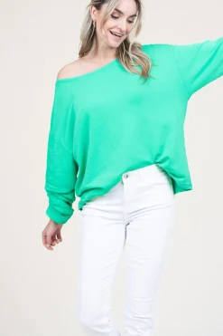Best Sale American Vintage Soft Oversized Sweater Hapylife | Green... | | Little Soho