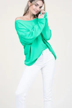 Best Sale American Vintage Soft Oversized Sweater Hapylife | Green... | | Little Soho