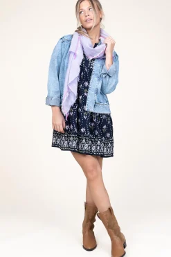 Outlet Moment Amsterdam Soft Scarf With Frills Saar | Purple... | | Little Soho