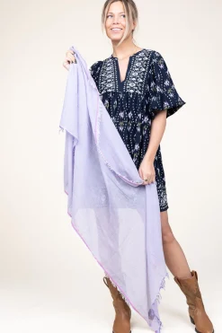 Outlet Moment Amsterdam Soft Scarf With Frills Saar | Purple... | | Little Soho