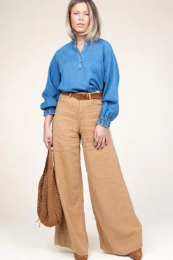 Flash Sale Dante 6 Soft Tencel Denim Top Leah | Blue... | | Little Soho