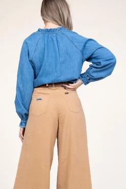 Flash Sale Dante 6 Soft Tencel Denim Top Leah | Blue... | | Little Soho