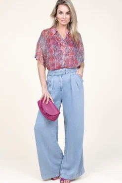 Best Aaiko Soft Tencel Pleated Pants Fredrique | Blue... | | Little Soho