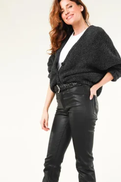 Best Sale American Vintage Soft Wool Mix Cardigan Zolly | Dark Grey... | | Little Soho