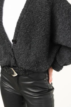 Best Sale American Vintage Soft Wool Mix Cardigan Zolly | Dark Grey... | | Little Soho