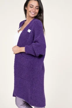 Online American Vintage Soft Wool Mix Maxi Cardigan Zolly | Purple... | | Little Soho