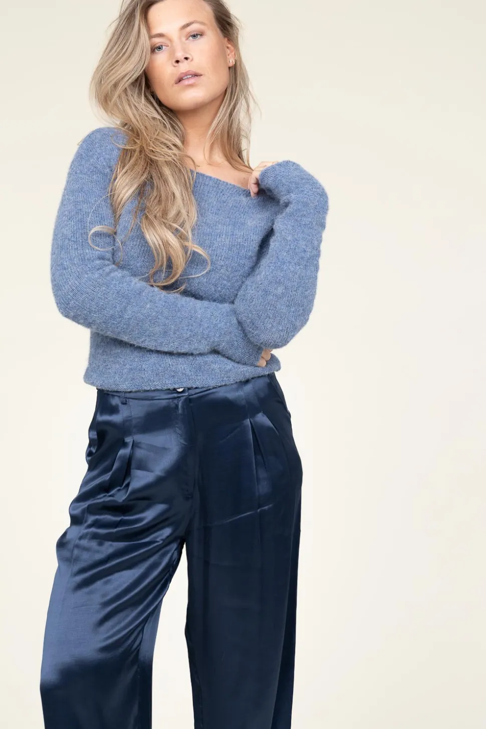 Outlet American Vintage Soft Wool Mix Sweater East | Blue... | | Little Soho