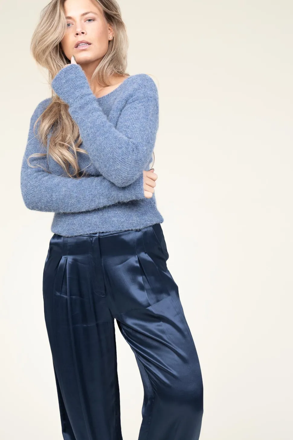 Outlet American Vintage Soft Wool Mix Sweater East | Blue... | | Little Soho