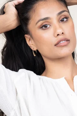 Hot Bandhu Stainless Steel Gold Plated Earrings Melt | Gold... | | Little Soho