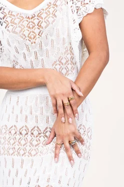 Hot Bandhu Stainless Steel Gold Plated Ring Dot | Gold... | | Little Soho