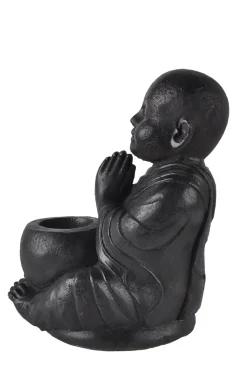 Best Sale Little Soho Living Stone Buddha Candle Holder Ray | Black... | | Little Soho