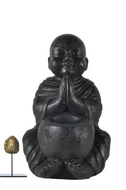 Best Sale Little Soho Living Stone Buddha Candle Holder Ray | Black... | | Little Soho