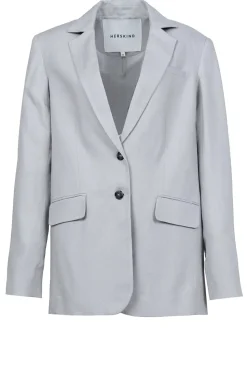 Best Sale Herskind Straight Blazer In Linen Blend Mercy | Grey... | | Little Soho