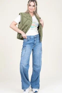 Clearance Liu Jo Straight Leg Cargo Jeans Mo | Blue... | | Little Soho