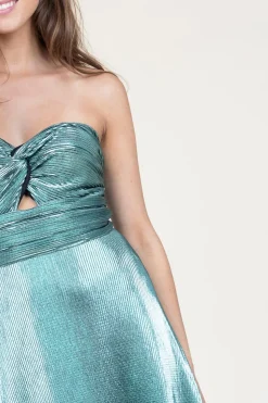 Best Ibana Strapless Maxi Dress With Lurex Frederique | Green... | | Little Soho