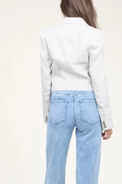 Clearance Dante 6 Stretch Cropped Linen Mix Blazer Acedia | Beige... | | Little Soho