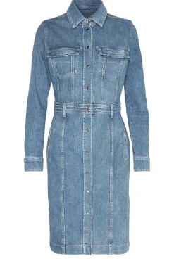 Outlet 7 For All Mankind Stretch Denim Dress Luxe | Blue... | | Little Soho